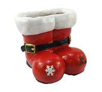 Fenteer Pot de Fleurs en Forme de Botte Rouge, Décoration Intérieure Ferme, Vase à Fleurs en Forme de Botte Rouge pour Noël