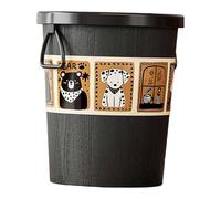 Fenteer Poubelle Sans Couvercle Panier à Ordures Corbeille à Papier Récipient à Déchets Facile à Transporter Anneaux Sécurisés PP Convient Au Bureau Cuisine M, Noir