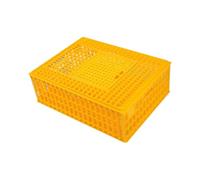 Fenteer Poultrail Carrier Crate Pouile de Porte-volon de volaille empilable Panier de Porte-volonaires pour Les Oiseaux, Jaune