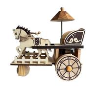 Fenteer Puzzle 3D en Bois - Modèle de calèche en Bois 3D - Maquette en pour Enfants, Style B