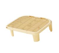 Fenteer Rampe à Litière pour Chaton, Marchepied et Tapis de Piège pour Animaux, Jaune
