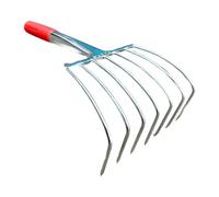 Fenteer Râteau de Jardin Petit Outil à Main Griffe de Désherbage Mini Cultivateur et Râteau à Fleurs En Acier Inoxydable Robuste Adapté pour Aérer Le Sol et, 7 Dents