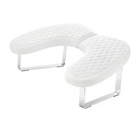 Fenteer Repose-bras en forme de U pour manucure, coussin en cuir PU pour les mains, support pour les salons de coiffure, la maison et le bricolage, Blanc