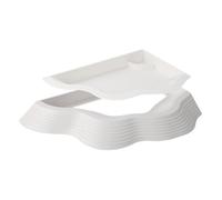 Fenteer Reptile Feeder Plat d'alimentation pour Terrarium avec Design Angulaire et Facilité de Nettoyage pour Maintenir La Décoration du Réservoir Adapté Aux, Blanc