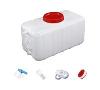Fenteer Réservoir d'eau Conteneur à Boissons Bidon de Stockage Seau Porte-Eau en Matériau PP Solide avec Grande Ouverture Approprié pour Le Camping et La Ran, Couvercle Simple, 100L