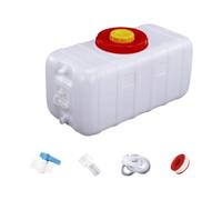 Fenteer Réservoir d'eau Conteneur à Boissons Bidon de Stockage Seau Porte-Eau en Matériau PP Solide avec Grande Ouverture Approprié pour Le Camping et La Ran, Couvercle Double, 100L