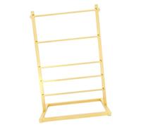 Fenteer Ribbon Organizer Rack Étagère Rangement Ruban Porte-bobines Métallique Organisateur Fil Présentoir Multifonctionnel Adapté Atelier Couture Boutique Dé, or