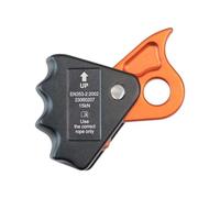 Fenteer Rope Grab Ascendeur Antichute Aluminium Alliage Descendeur Riser Auto Bloquant Sécurité Résistant Convient pour Alpinisme Travail en Hauteur Escalade, Orange