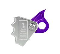 Fenteer Rope Grab Ascendeur Antichute Aluminium Alliage Descendeur Riser Auto Bloquant Sécurité Résistant Convient pour Alpinisme Travail en Hauteur Escalade, Violet