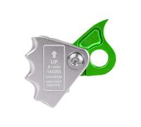 Fenteer Rope Grab Ascendeur Antichute Aluminium Alliage Descendeur Riser Auto Bloquant Sécurité Résistant Convient pour Alpinisme Travail en Hauteur Escalade, Vert