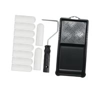 Fenteer Rouleau à Peinture de 10 Cm avec Cadre et Housse, Bac, Plateau de Roulement Lisse