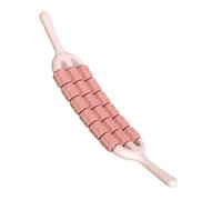 Fenteer Rouleau de massage à trois rangées pour la relaxation musculaire des épaules, Rose