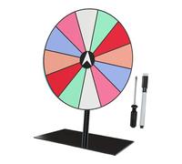 Fenteer Roulette à Prix Tournant Réutilisable Plateau Effaçable Facile à Personnaliser pour Jeux Sociétés et Foires Commerciales, Couleur de La Lumière à Base Ronde