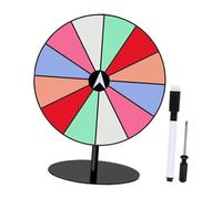 Fenteer Roulette à Prix Tournant Réutilisable Plateau Effaçable Facile à Personnaliser pour Jeux Sociétés et Foires Commerciales, Couleur de La Lumière de Base Carrée