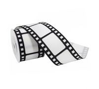 Fenteer Ruban Film Cinéma Ruban Imprimé Bande Polyester Accessoire Décoration Ruban Doux et Résistant Adapté à L'Emballage Cadeau Artisanat Maison Fête D'Écol, 3.8 Cm