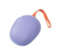 Fenteer Sac à Savon Filet Pochette à Savon Sac Éponge Douceur Fermeture Cordon Polyester Mousse Volume Convient Bain, Violet