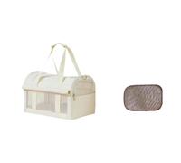 Fenteer Sac de Transport pour Chien Multifonction, Pratique et Respirant, Sac à bandoulière en Maille pour Petits Animaux de Compagnie, Marche, randonnée, Sac pour Chat avec Tapis