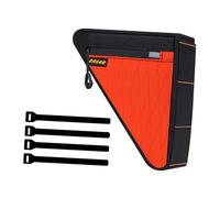 Fenteer Sac Triangulaire Vélo Sac Cadre Vélo Sac Rangement Vélo Matériau Nylon Polyester Imperméable avec Fermeture Éclair Adapté Hommes Femmes Cyclisme Rando, Orange