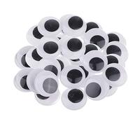 Fenteer Sachet de Yeux Mobiles Yeux de Sécurité Auto-adhésive pour Fabrication de Cartes Cartnet de Photo d'enfant - Noir, 25mm 40pièces