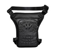 Fenteer Sacoche de Jambe Polyvalente Pochette de Cuisse Sac Banane et Sac de en PU Imperméable et Léger Adapté pour La Randonnée Le et Les Hommes, Style A