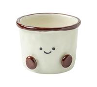 Fenteer Salad Yogurt Céramique avec Motif Peint à La Main Design Pied Mignon Récipient à Dessert Multifonction pour Soupe Riz Adapté à La Famille Décor, Capacité 280 Ml