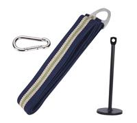 Fenteer Sangle de Sangle D'Entraînement Ceinture de Renforcement Poignée de Traction en Polyester pour La Puissance Adapté pour Les Compé, Bleu Vert Beige