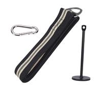 Fenteer Sangle de Sangle D'Entraînement Ceinture de Renforcement Poignée de Traction en Polyester pour La Puissance Adapté pour Les Compé, Noir Vert Beige