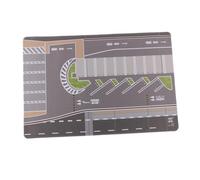 Fenteer Scène de Parking Tapis de Jeu pour Diorama Modèle Réduit Garage Miniature en Caoutchouc et Tissu Souple Adapté pour La Collection à Domicile et La Déc, C
