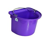 Fenteer Seau à Aliments pour Chevaux, mangeoire en Forme de D, Type Ranch, Facile à Suspendre, avec poignée, Robuste, Violet