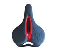 Fenteer Selle de Vélo Rembourrée Siège de Bicyclette Coussin de Cyclisme Ergonomique avec Absorption des Chocs Accessoire Respirant Approprié pour VTT et Vélo, Rouge