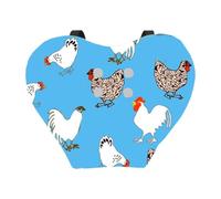 Fenteer Selle pour Poule Tablier de Protection Veste pour Oie Gilet pour Canard Couverture de Dos Fabriqué en Tissu Doux pour Un Grand Confort Adapté pour Une, Poulet Bleu