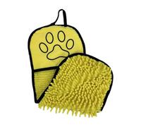 Fenteer Serviette pour Animaux de Compagnie, Séchage Rapide pour Chiens, Dimensions 21.26x8.46 Pouces, Jaune