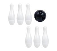 Fenteer Set de Quilles de Bowling pour Enfants avec 6 Pièces et Une Balle Jouet D'Éveil Précoce en PP Parfait pour Les Jeux en Intérieur et Extérieur Cadeau, Blanc