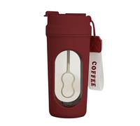 Fenteer Shaker Électrique Tasse à Mélange Gobelet de Sport Bouteille de Mixeur à Boissons avec Conception Étanche IPX4 Adapté pour Le Bureau et Le, Rouge