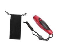 Fenteer Sifflet Électronique D'Entraîneur Portable Sifflet de Jeu à Main avec Cordon et Trois Sons en PP Robuste Adapté pour Volley-Ball Bateau et Urgences, Rouge