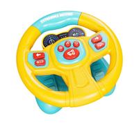 Fenteer Simulation Volant Jouet Musical Rôle de Conduite Polyvalent Éducatif Fonction Voix Lumières Matériau PP Adapté Aux Enfants Bébé Voiture, Jaune