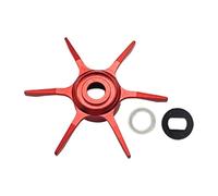 Fenteer Star Drag Poignée Accessoire Moulinet Aluminium Poignée Réglable Traction Clé Décharge Métal Structure Robuste Adaptée Pêche de Loisir Entretie, Rouge