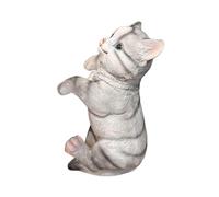 Fenteer Statue Animal de Jardin Pot Suspendu Figurine Hugger Résine Sculpture Vase Suspendu Décor Bord Bonsai Collectible Ornement Adapté pour Salon Bureau Ha, Chat