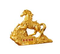 Fenteer Statue de cheval en résine, sculpture miniature moderne, décoration pour la maison, figurine de cheval, ornement pour bureau, cadeaux d'invités, or