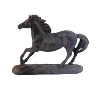 Fenteer Statue de Cheval Figurine Animale Sculpture Moderne Ornement de Table En Résine avec Détails Fins Convenable pour Le Salon Le Bureau La Bibliothèque, Noir