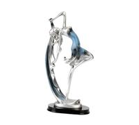 Fenteer Statue de Danseuse Statuette de Fille de Ballet Figurine Artistique Sculpture Moderne et Décoration D'Intérieur En Résine Adaptée pour Une Étagère à L, Bleu