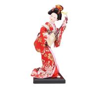 Fenteer Statue de poupée geisha japonaise ethnique, 22,9 cm, jouet unique, sculpture, poupée kimono, figurine de collection pour décoration d'étagère, Style H