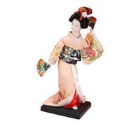 Fenteer Statue de poupée geisha japonaise ethnique, 22,9 cm, jouet unique, sculpture, poupée kimono, figurine de collection pour décoration d'étagère, Style G