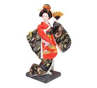 Fenteer Statue de poupée geisha japonaise ethnique, 22,9 cm, jouet unique, sculpture, poupée kimono, figurine de collection pour décoration d'étagère, Style B