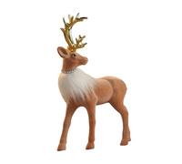 Fenteer Statue de renne de Noël Figurine d' de Noël Sculpture de cerf simulée pour chambre à coucher, 19.5 Cm X 29 Cm