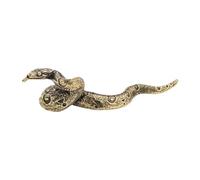 Fenteer Statue de serpent en laiton, mini figurine de 12,4 cm, sculpture de collection pour la maison, le salon, la chambre à coucher, la décoration de