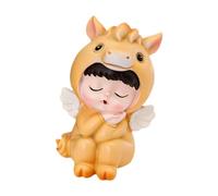 Fenteer Statue Décorative Figurine Cheval Animal Résine Sculpture Cheval Chinois Ornement Cheval Nouvel An Cadeau Créatif Convient pour Salon Chambre Bureau M, C