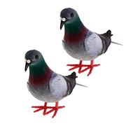 Fenteer Statues de Jardin Oiseaux tourterelles Ornements Décor - Couleur 2pcs