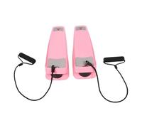 Fenteer Stepper d'exercice Appareil de Musculation Équipement Renforcement avec Bandes de Résistance Pédales Antidérapantes Fonction Silencieuse en PP Adapté, Rose