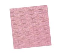 Fenteer Stickers Muraux 3D Panneaux Muraux Brique Autocollants Mousse Étanche pour Décoration Intérieure Faciles à Poser Adaptés Salon Chambre Cuisine Cheminé, Rose